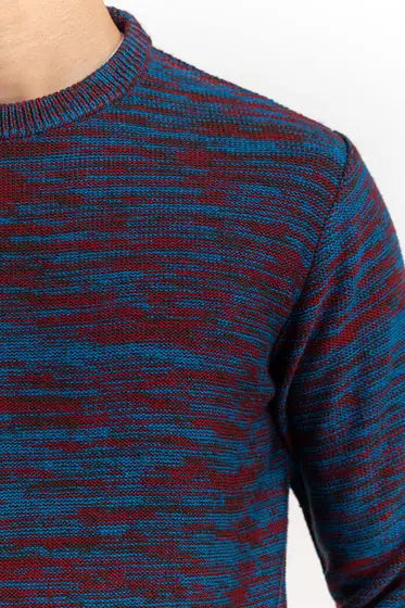 Sweater For Men Multi Shaded Multi Color Textured Crew Neck Sweater GA.MS 15