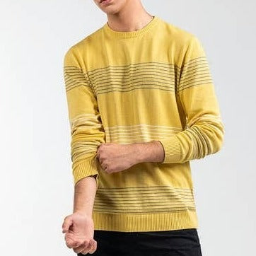 GA.MS 59 sweater for mens yellow colour black & white colour lines